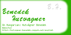 benedek hutvagner business card
