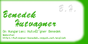 benedek hutvagner business card